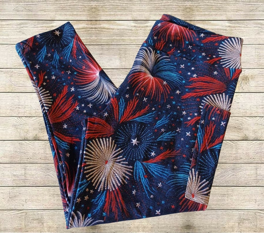 Americana Embroidery Capri Length w/ Pockets