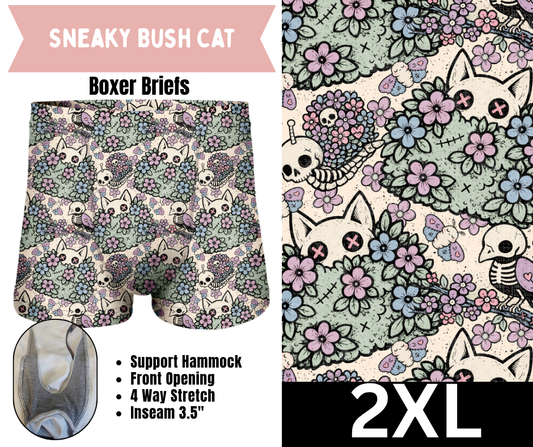 Sneaky Bush Cat Boxer Briefs