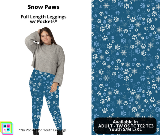 Snow Paws Full Length Leggings w/ Pockets