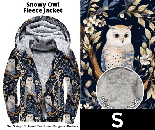 Snowy Owl Fleece Jackets