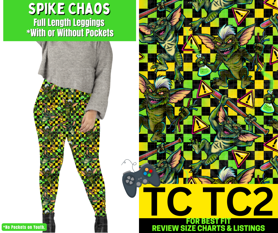 Spike Chaos Full Length Leggings w/ Pockets