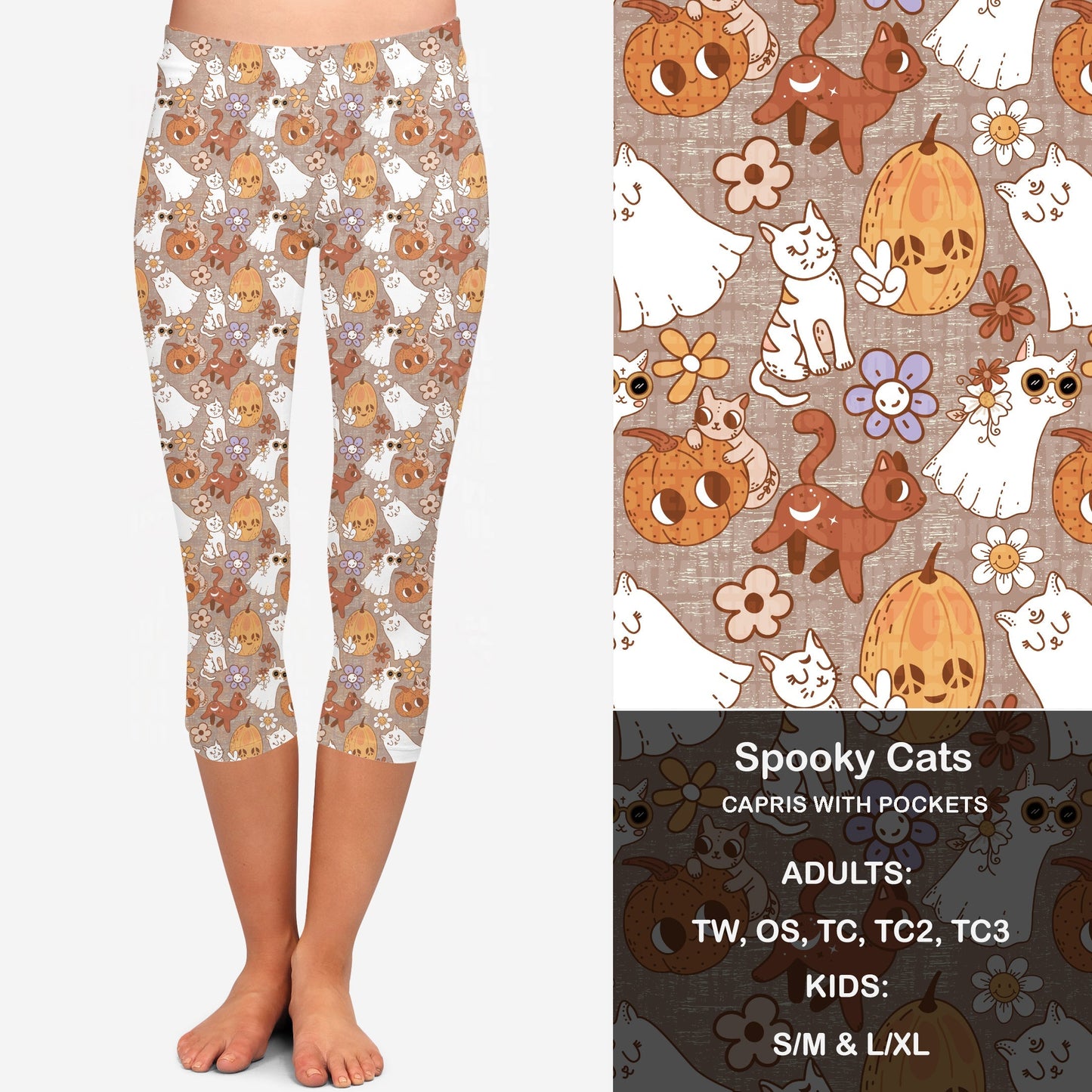 Spooky Cats Leggings with Pockets