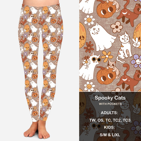 Spooky Cats Leggings & Capris with Pockets Preorder Closes 7/31 eta September