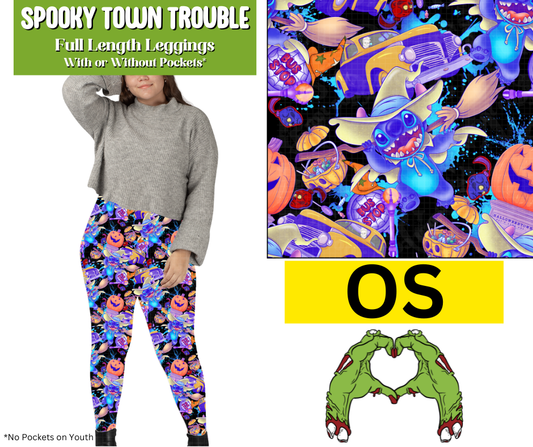 Spooky Town Trouble Full Length Leggings w/ Pockets