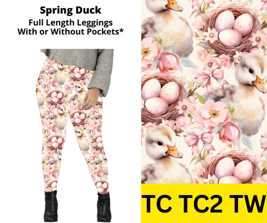Spring Duck Full Length Leggings w/ Pockets