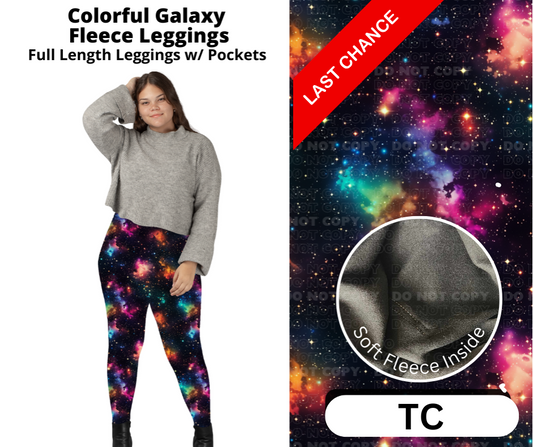 Colorful Galaxy Fleece Leggings