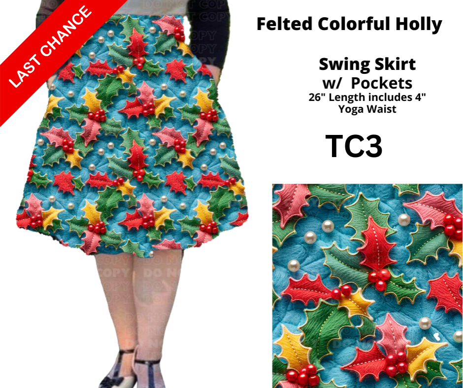 Felted Colorful Holly Swing Skirt