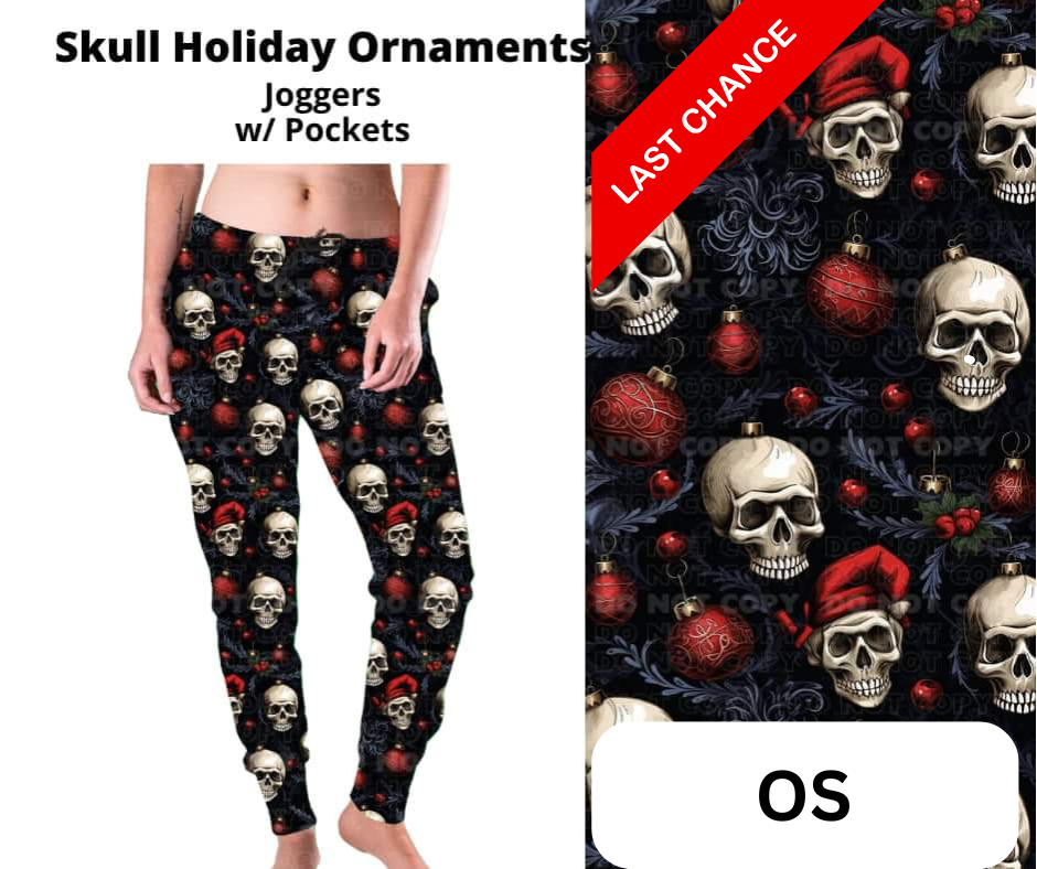 Skull Holiday Ornaments Joggers