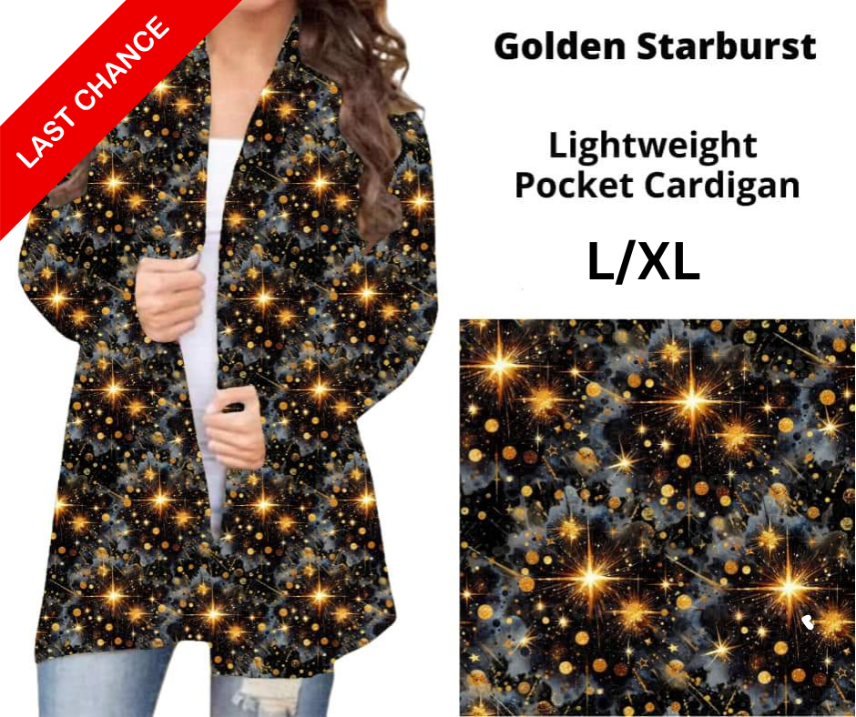 Golden Starburst Pocket Cardigan