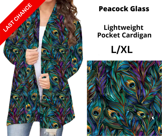 Peacock Glass Pocket Cardigan