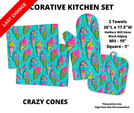 Crazy Cones Decorative Kitchen Set