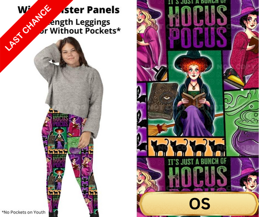 Witchy Sister Panels Full Length Leggings w/ Pockets