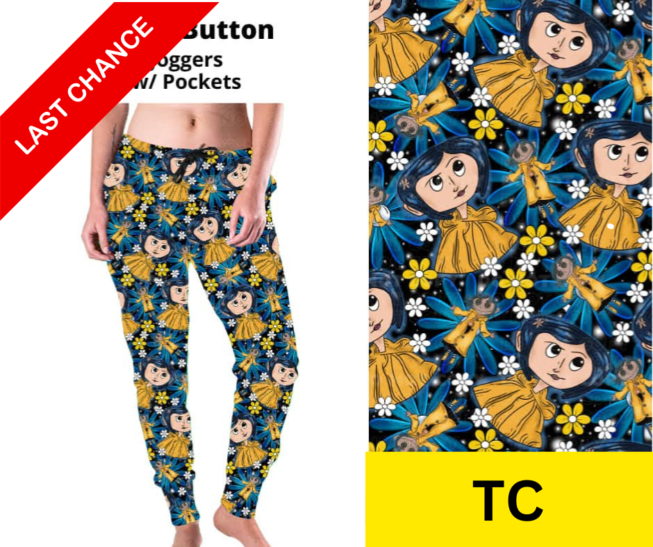 Floral Button Joggers