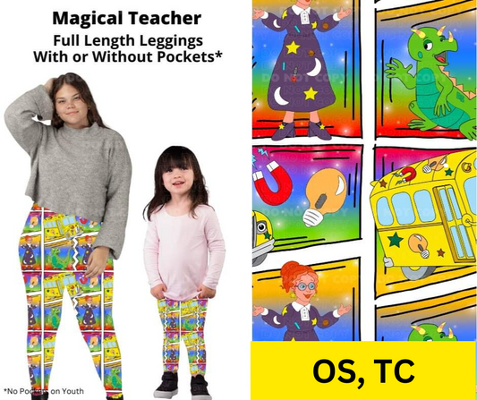 Magical Teacher Full Length Leggings w/ Pockets