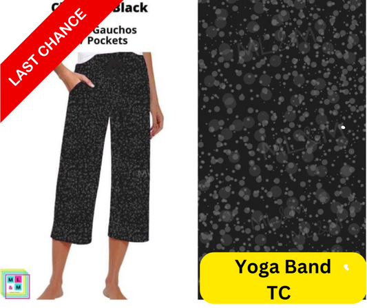 Charcoal Black Capri Gauchos