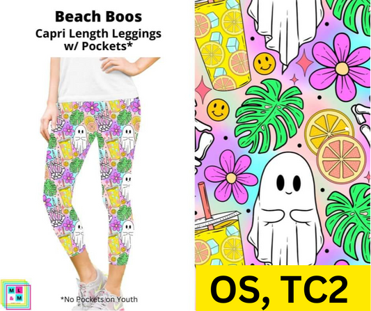 Beach Boos Capri Length Leggings w/ Pockets