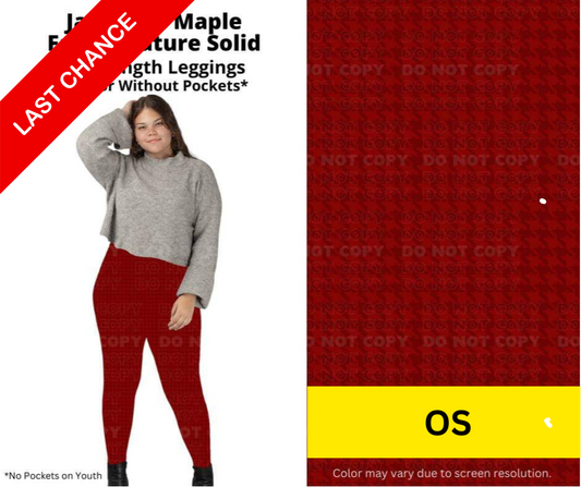 Japanese Maple Full Length Leggings w/ Pockets