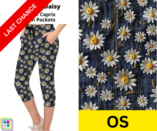 Denim Daisy Jogger Capri