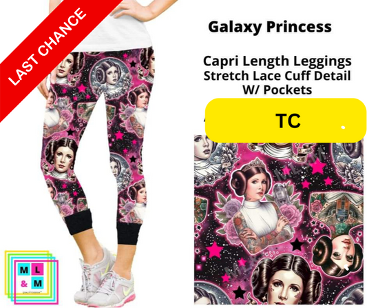 Galaxy Princess Lace Cuff Capris w/ Pockets