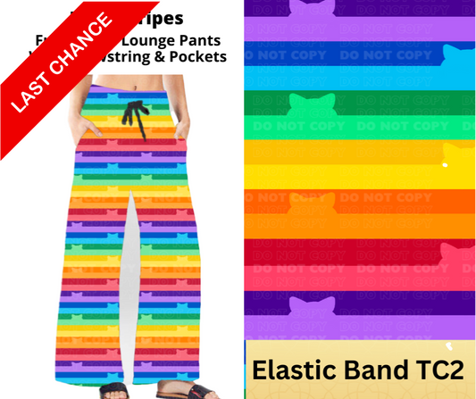 Kitty Stripes Full Length Lounge Pants