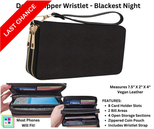 Blackest Night Double Zipper Wristlet