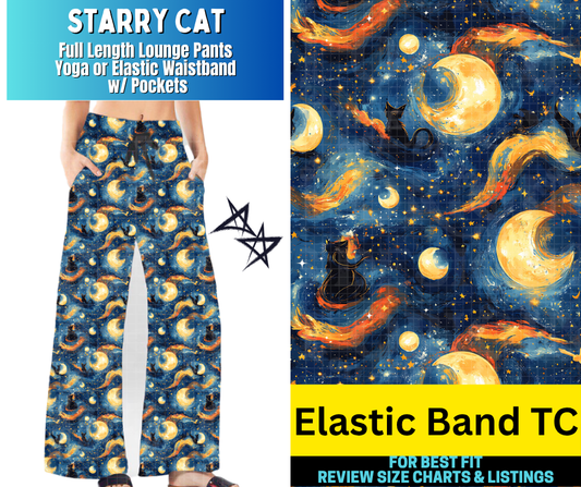 Starry Cat Full Length Lounge Pants
