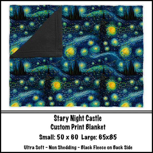 Starry Night Castle Fleece Blanket - preorder closes 8/7 eta 8-10 weeks