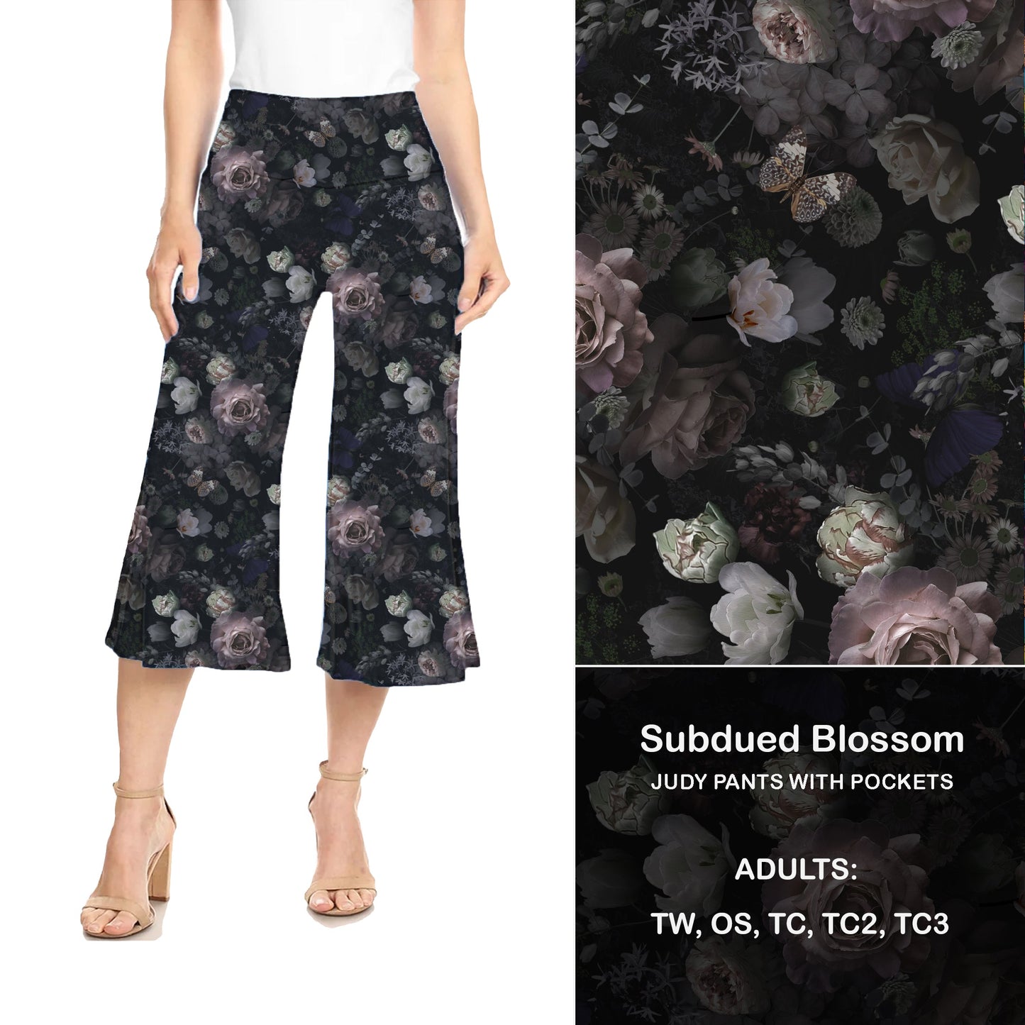 Subdued Blossom Judy Hybrid Pants with Pockets - Preorder Closes 6/13 Eta July