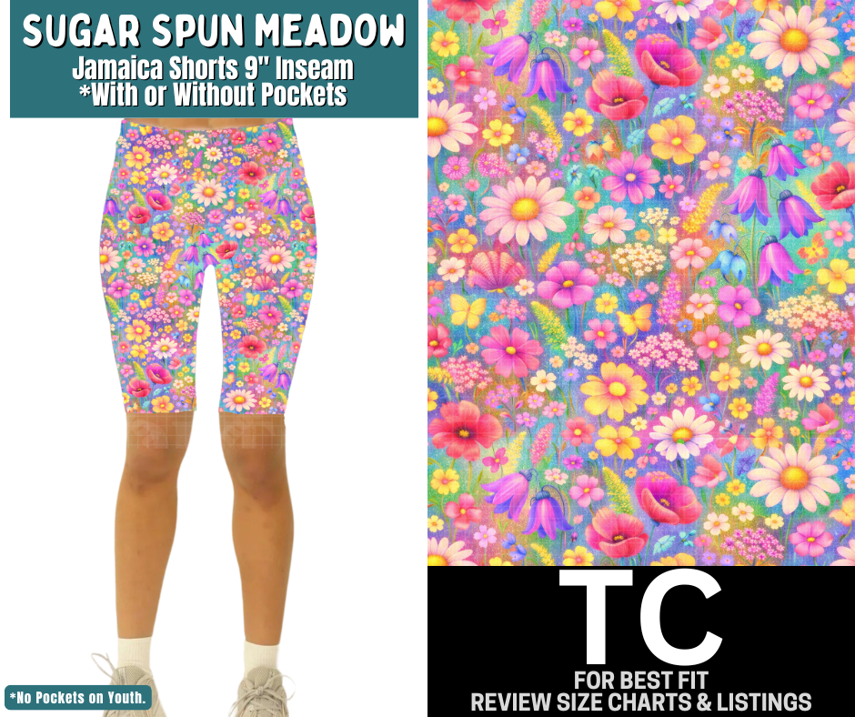 Sugar Spun Meadow Jamaica Shorts w/ Pockets