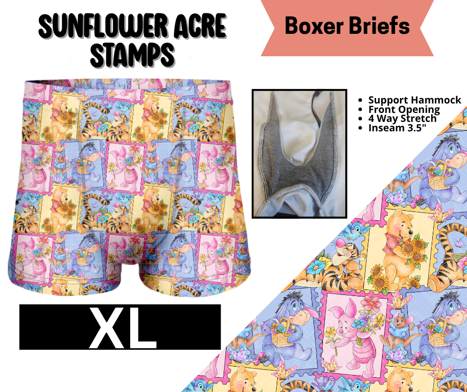 Sunflower Acre Stamps Boxer Briefs