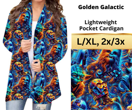 Golden Galactic Pocket Cardigan
