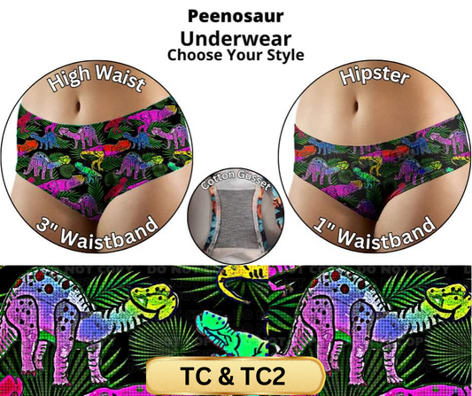 Peenosaur Hipster & High Waist Underwear