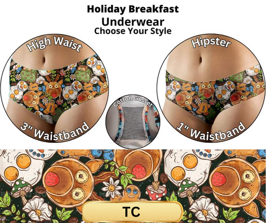 Holiday Breakfast High Waist Underwear