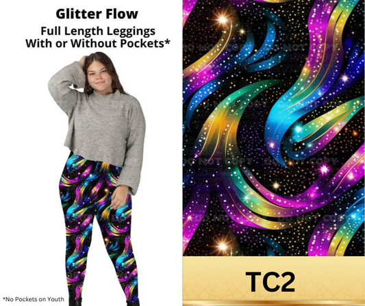 Glitter Flow Full Length Leggings w/ Pockets