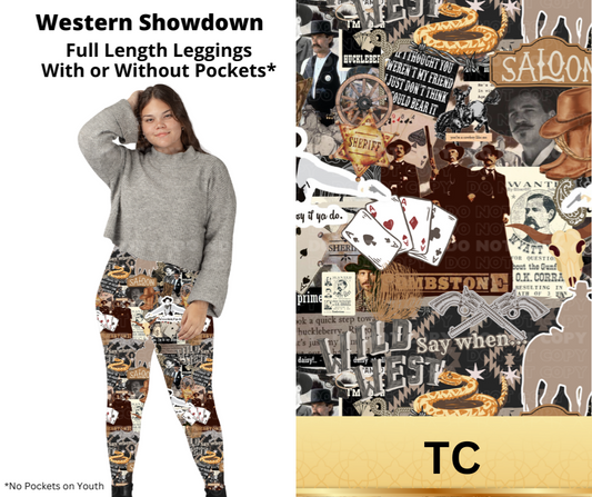 Western Showdown Full Length Leggings w/ Pockets