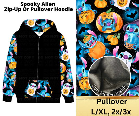 Spooky Alien Pullover Hoodie