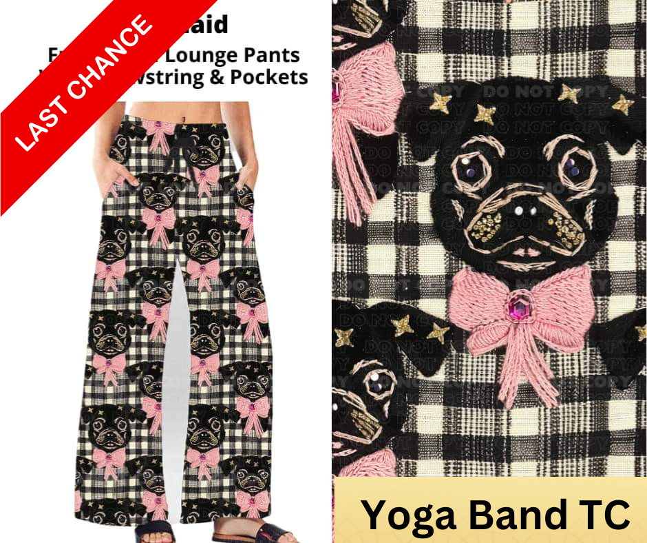 Pug Plaid Full Length Lounge Pants