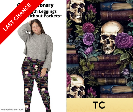 Gothic Library Full Length Leggings w/ Pockets