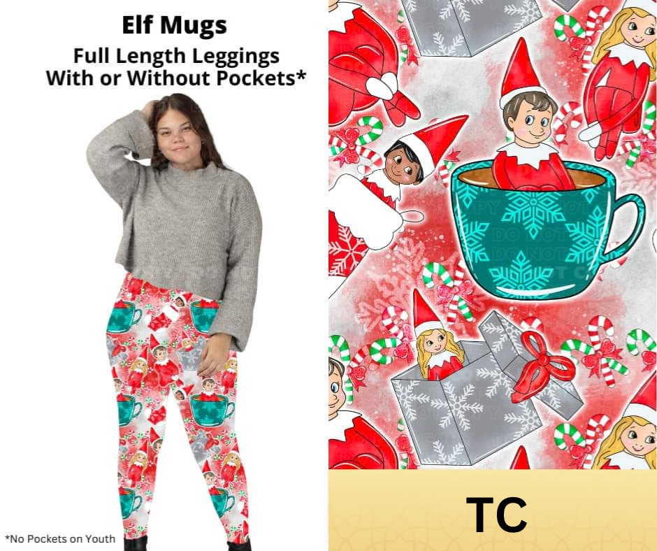 Elf Mugs Full Length Leggings w/ Pockets