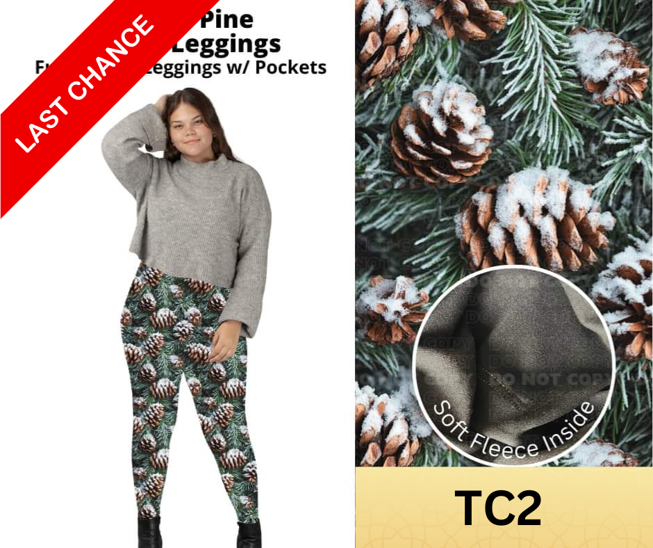 Winter Pine Fleece Leggings