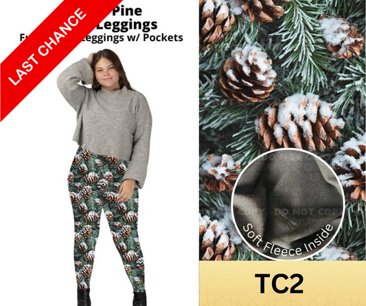 Winter Pine Fleece Leggings