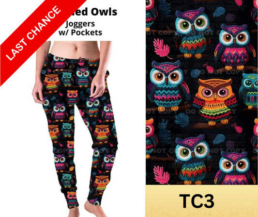 Stitched Owls Joggers