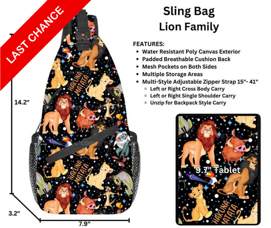 Lion Family Sling Bag