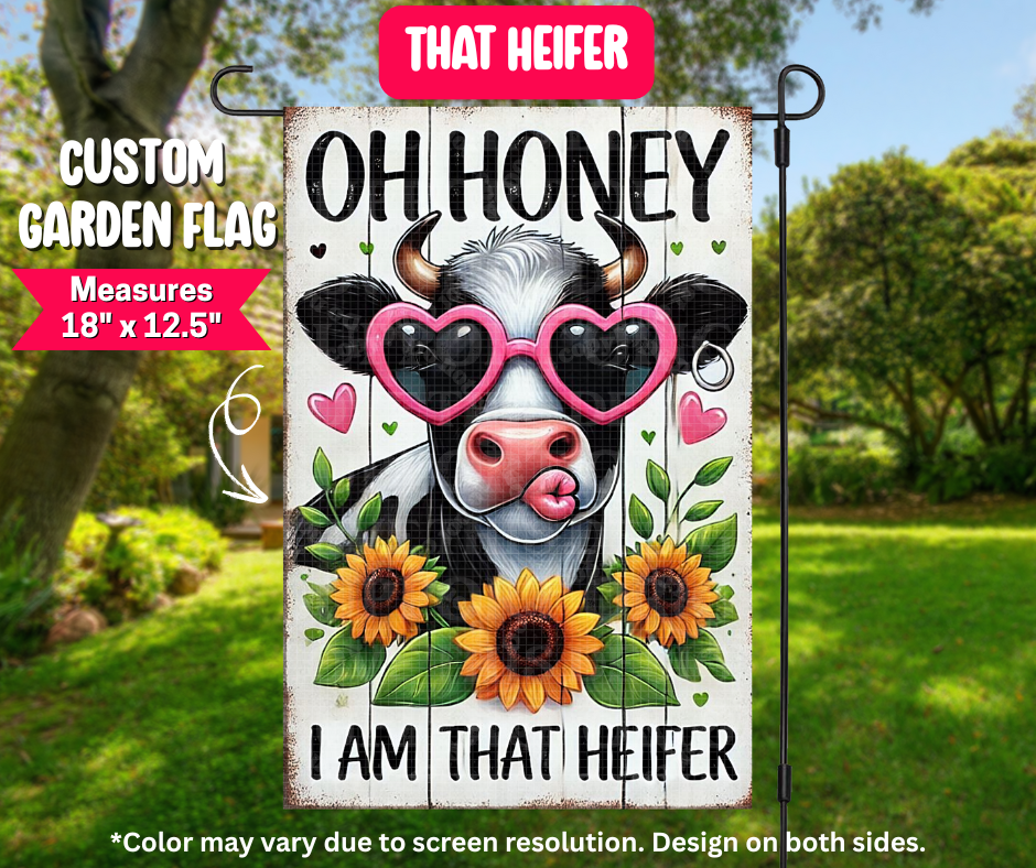 That Heifer Garden Flag