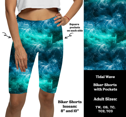 TIDAL WAVE -  Bike Shorts with Pockets Preorder Closes  7/29