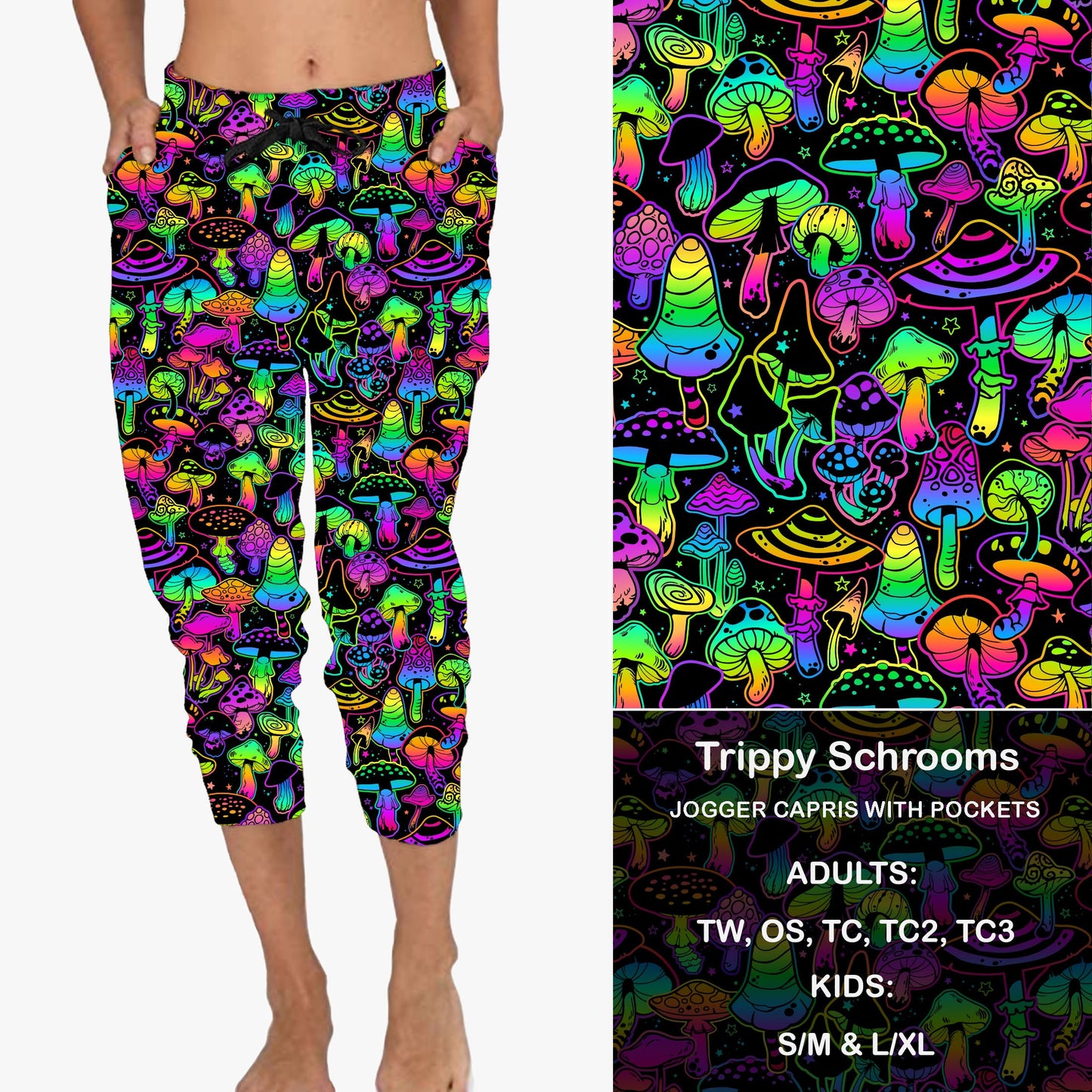 Trippy Shroom - Full & Capri Joggers Preorder Closes 6/19 eta Late July