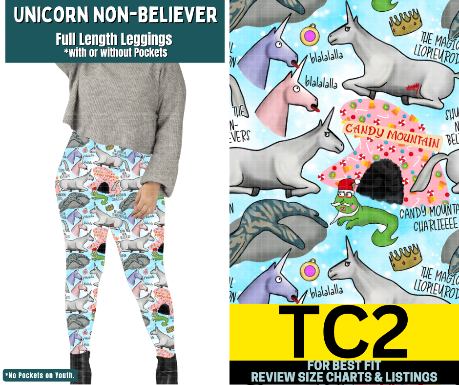 Unicorn Non-Believer Full Length Leggings w/ Pockets