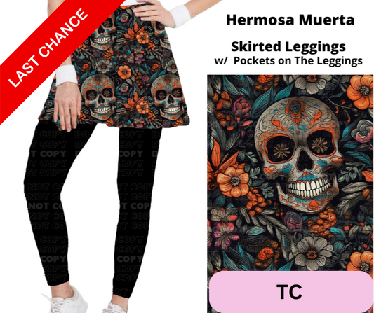 Hermosa Muerta Skirted Full Length Leggings w/ Pockets