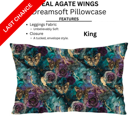 Teal Agate Wings Dreamsoft Pillowcases