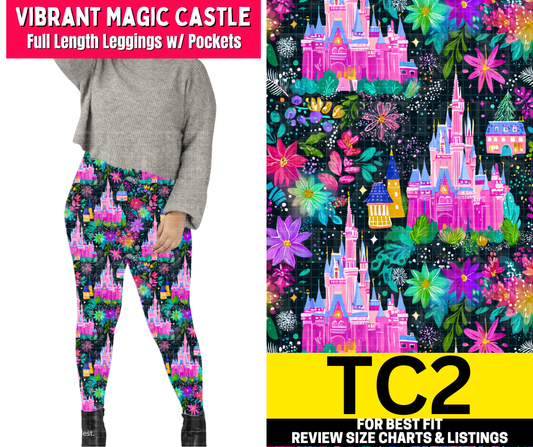 Vibrant Magic Castle Full Length Leggings w/ Pockets
